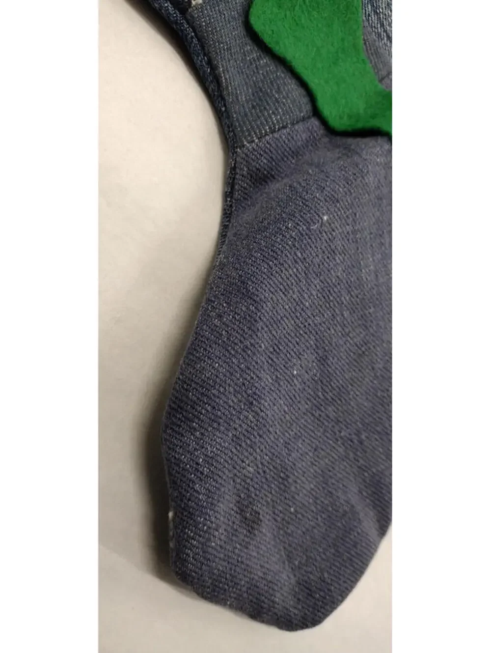 70s Christmas Denim Stocking LARGE SIZE Hippie Holiday RECYCLED JEANS